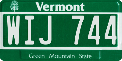 VT license plate WIJ744