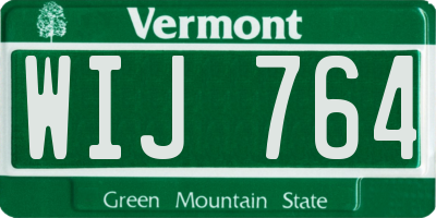 VT license plate WIJ764