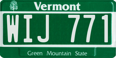 VT license plate WIJ771