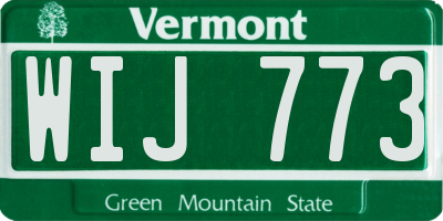 VT license plate WIJ773