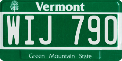 VT license plate WIJ790