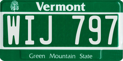 VT license plate WIJ797