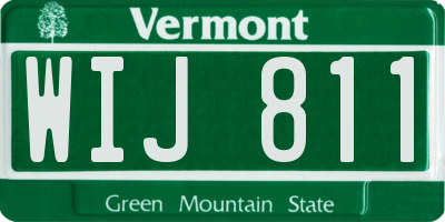 VT license plate WIJ811