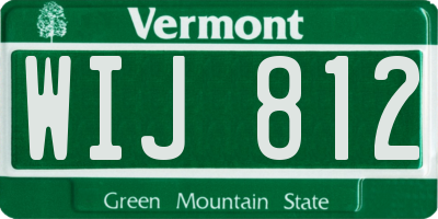 VT license plate WIJ812