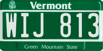 VT license plate WIJ813