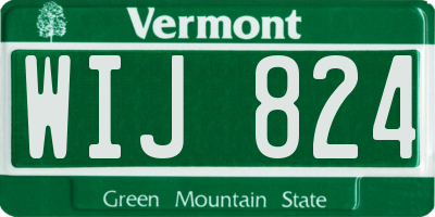 VT license plate WIJ824