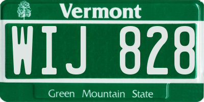 VT license plate WIJ828