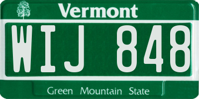 VT license plate WIJ848