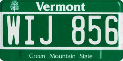 VT license plate WIJ856