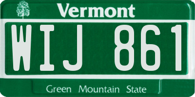 VT license plate WIJ861