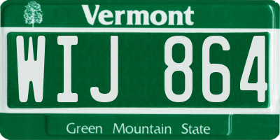 VT license plate WIJ864