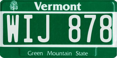 VT license plate WIJ878