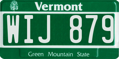 VT license plate WIJ879
