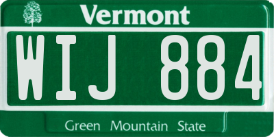 VT license plate WIJ884