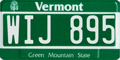 VT license plate WIJ895
