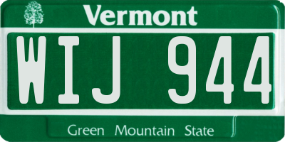 VT license plate WIJ944