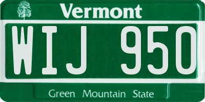 VT license plate WIJ950