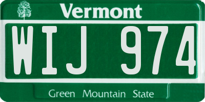 VT license plate WIJ974