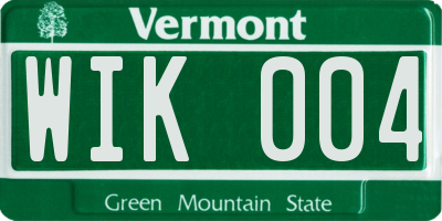 VT license plate WIK004