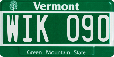 VT license plate WIK090