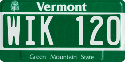 VT license plate WIK120