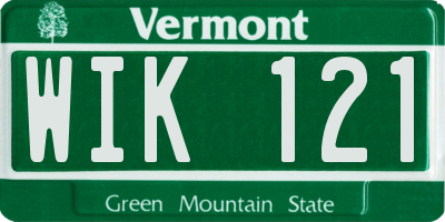 VT license plate WIK121