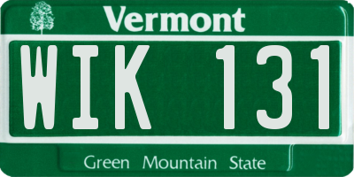 VT license plate WIK131