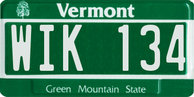 VT license plate WIK134