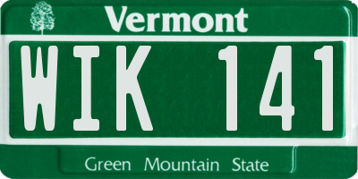 VT license plate WIK141