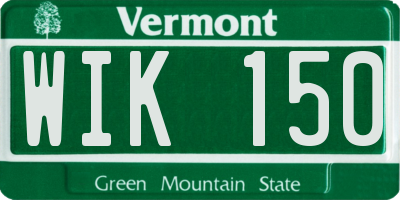 VT license plate WIK150