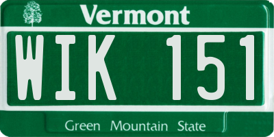 VT license plate WIK151