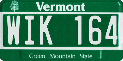 VT license plate WIK164