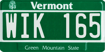 VT license plate WIK165