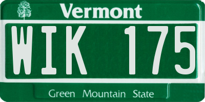 VT license plate WIK175