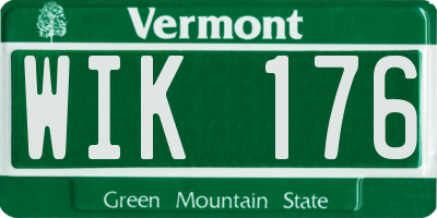 VT license plate WIK176