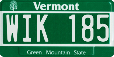 VT license plate WIK185