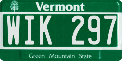 VT license plate WIK297