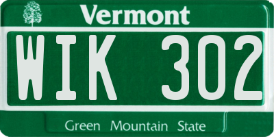 VT license plate WIK302