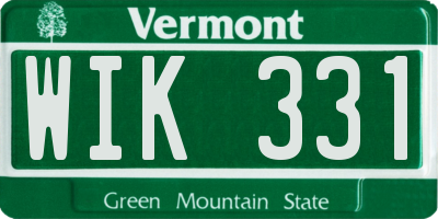 VT license plate WIK331