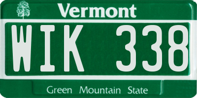 VT license plate WIK338