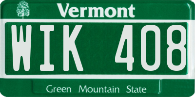 VT license plate WIK408