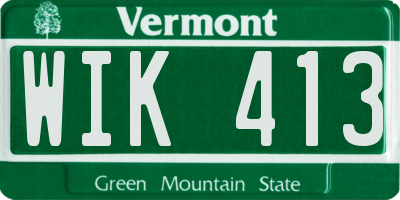 VT license plate WIK413