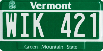 VT license plate WIK421