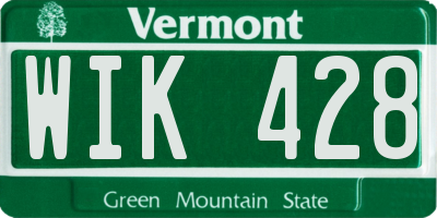 VT license plate WIK428