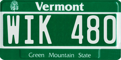 VT license plate WIK480