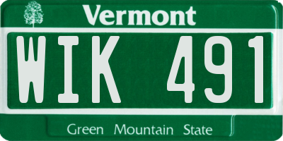 VT license plate WIK491