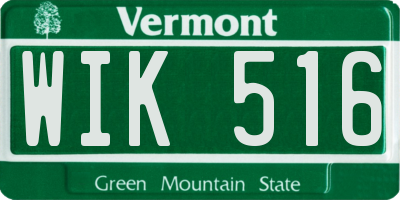 VT license plate WIK516
