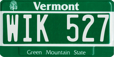 VT license plate WIK527