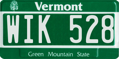 VT license plate WIK528