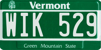 VT license plate WIK529